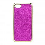 Wholesale iPhone 7 Plus Glitter Sparkly Golden Chrome Case (Hot Pink)